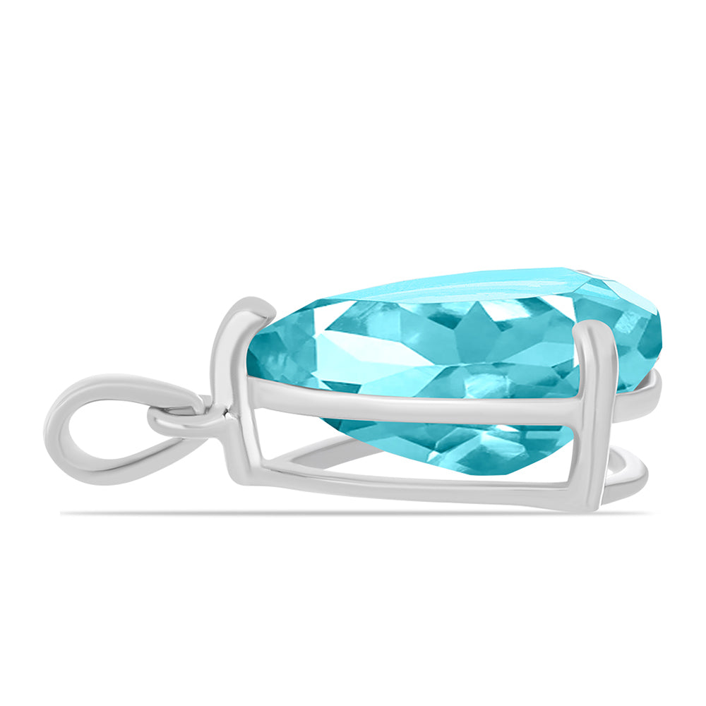 Silberanhänger mit Paraiba Quarz