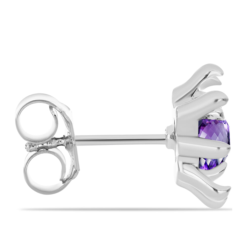 Silberohrringe mit marokkanischem Amethyst