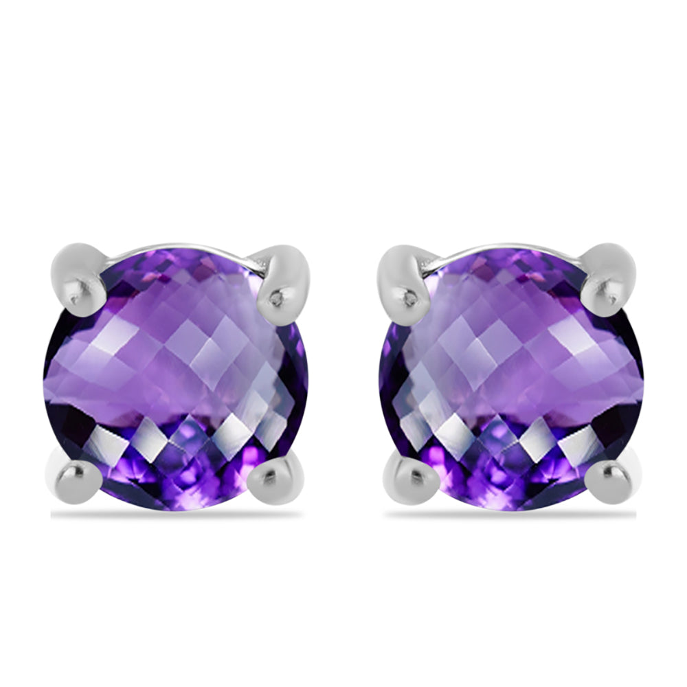 Silberohrringe mit marokkanischem Amethyst