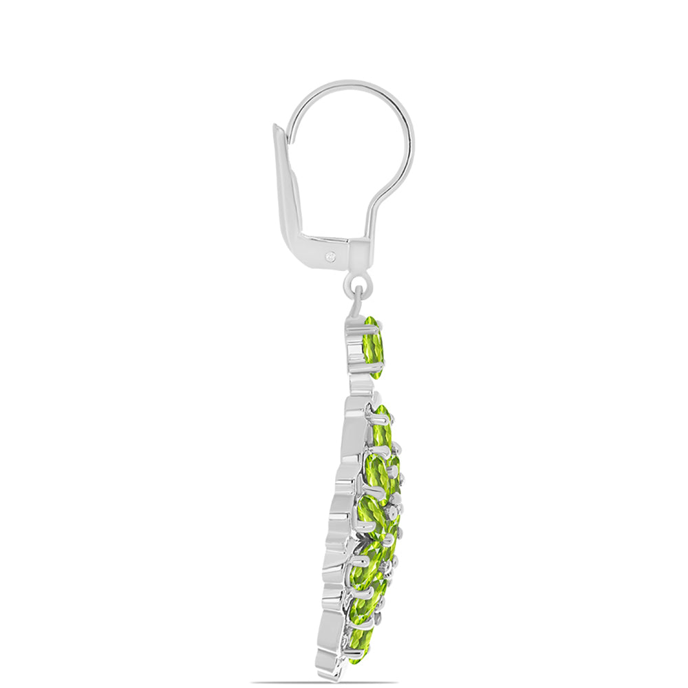 Silberohrringe mit Peridot aus Changbai