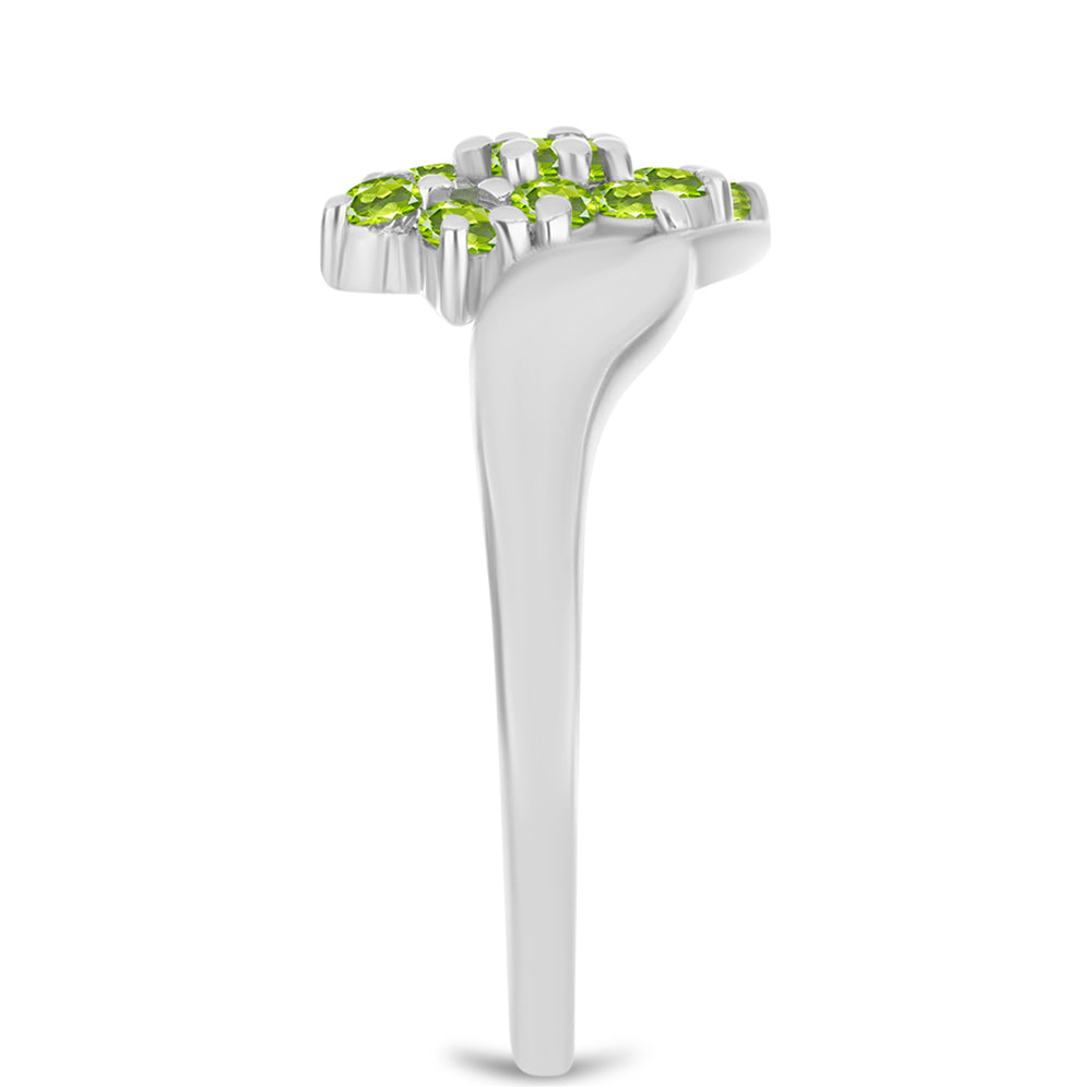 Silberring mit Peridot aus Changbai