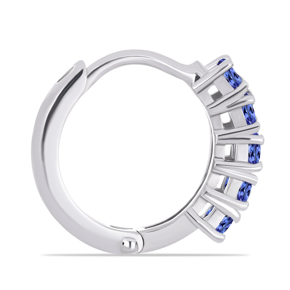 Silberohrringe mit Tansanit