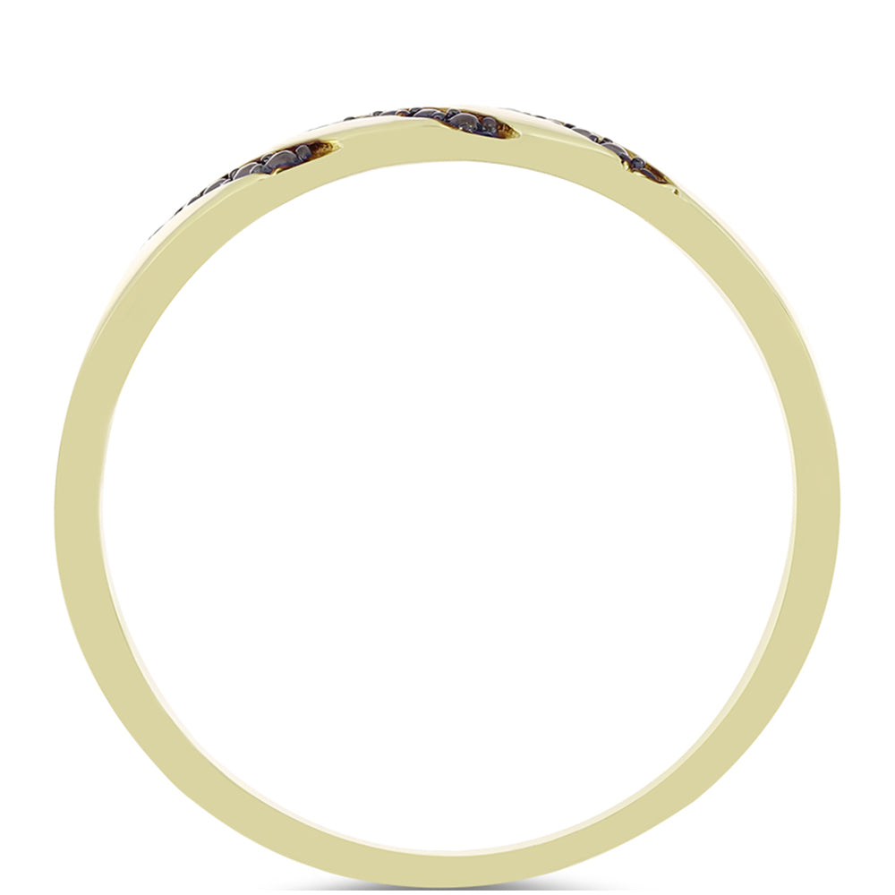Goldplattierter Silberring mit grünem Diamant