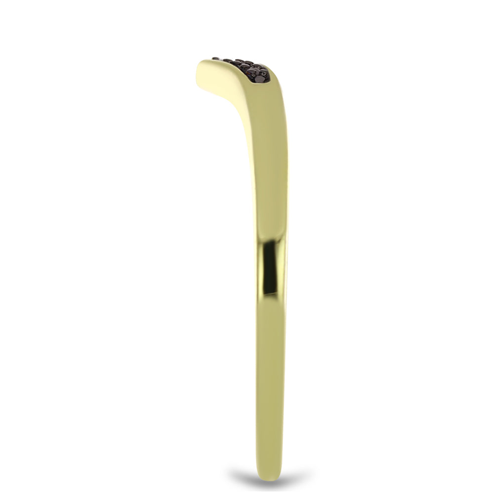 Goldplattierter Silberring mit grünem Diamant