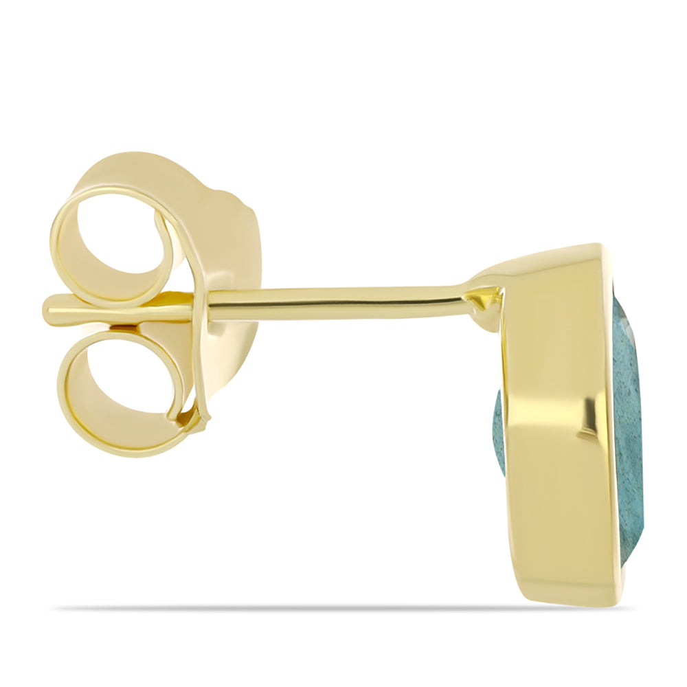 Goldplattierte Silberohrringe mit Labradorit