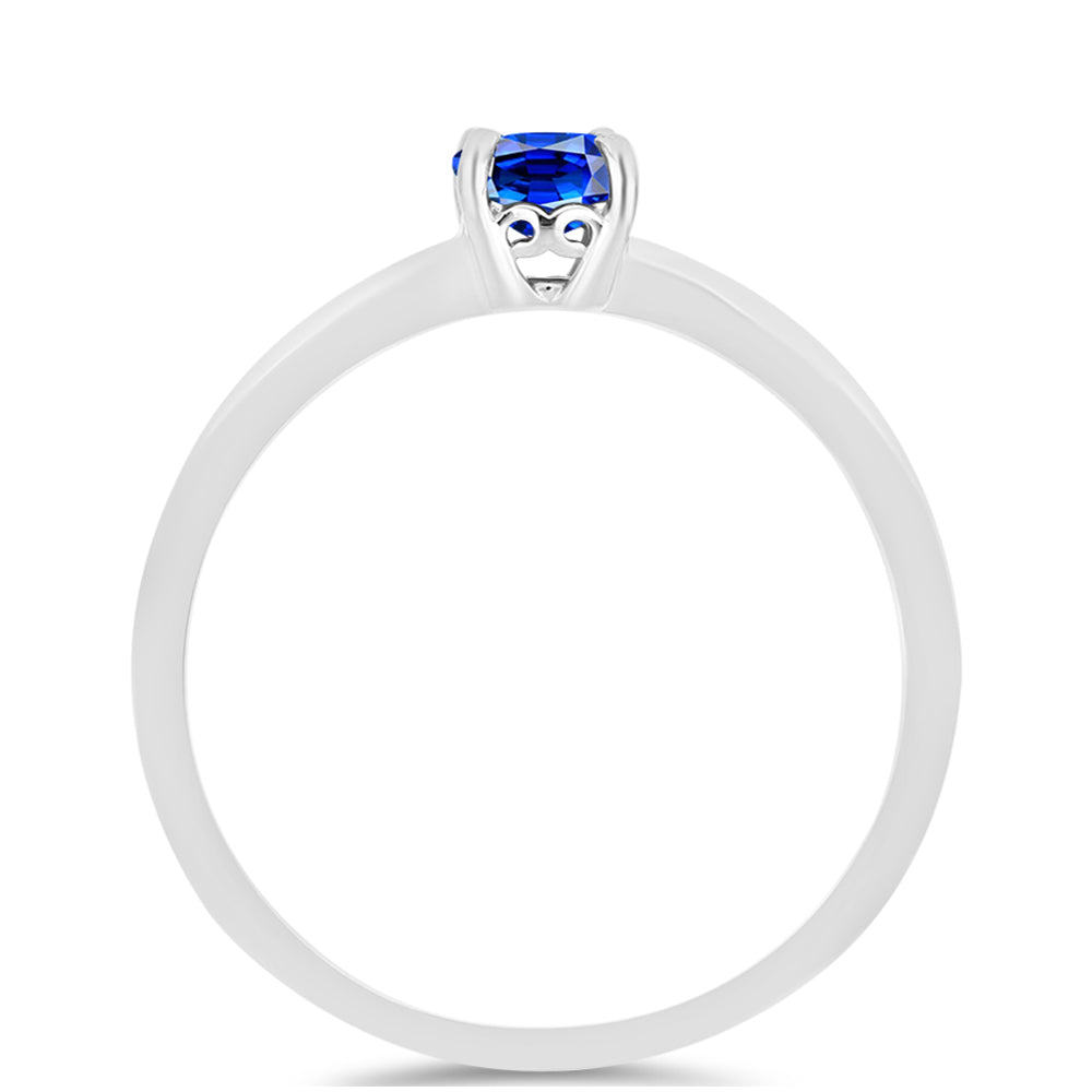 Silberring mit australischem blauem Saphir