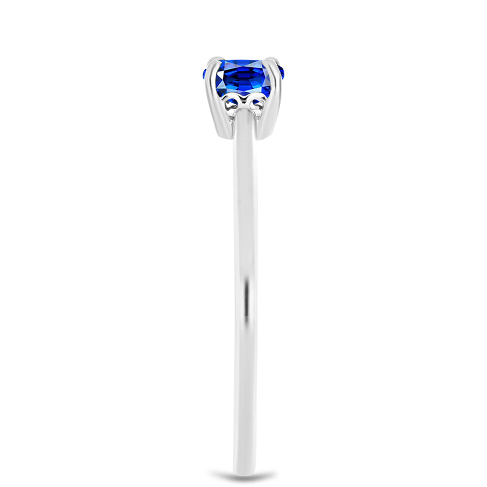 Silberring mit australischem blauem Saphir