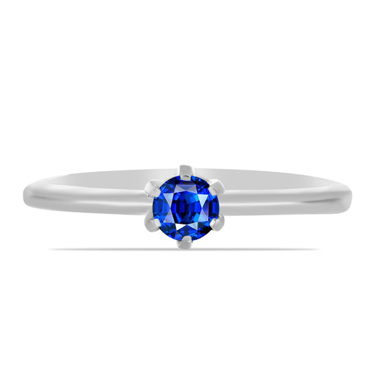 Silberring mit australischem blauem Saphir