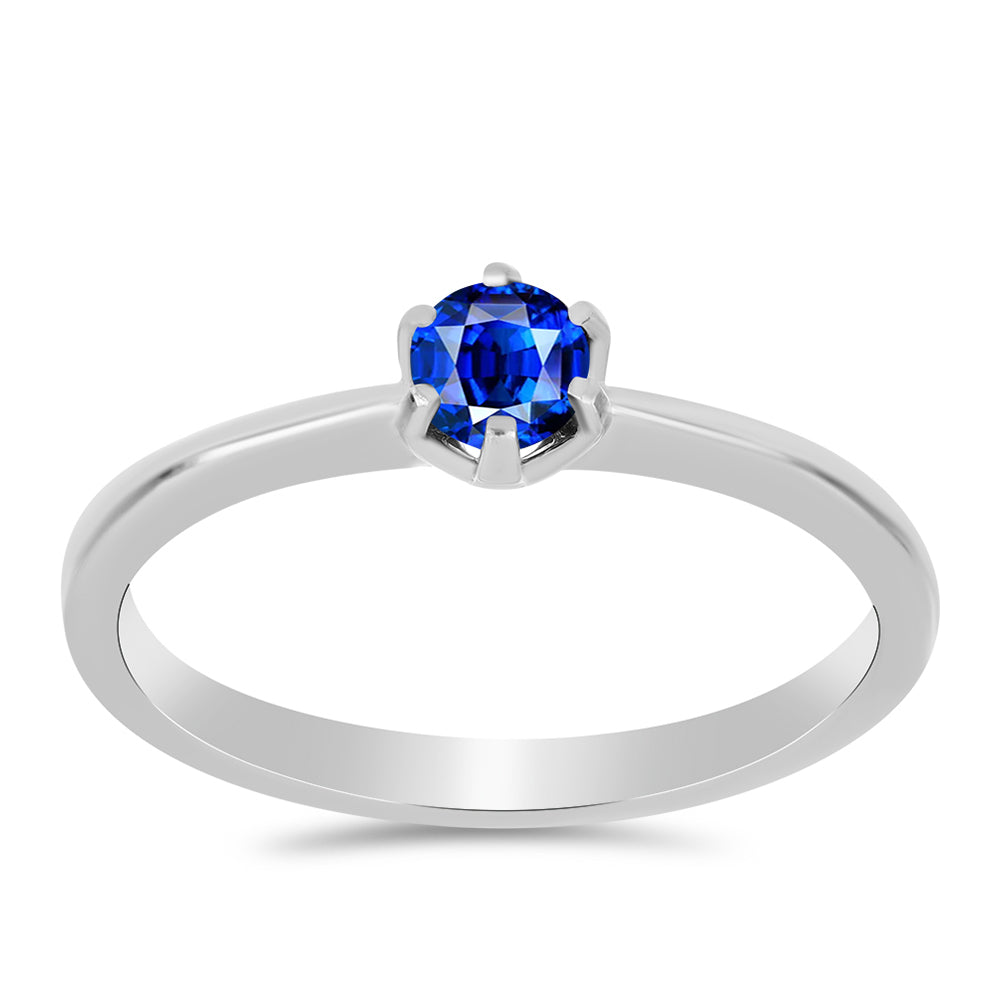 Silberring mit australischem blauem Saphir