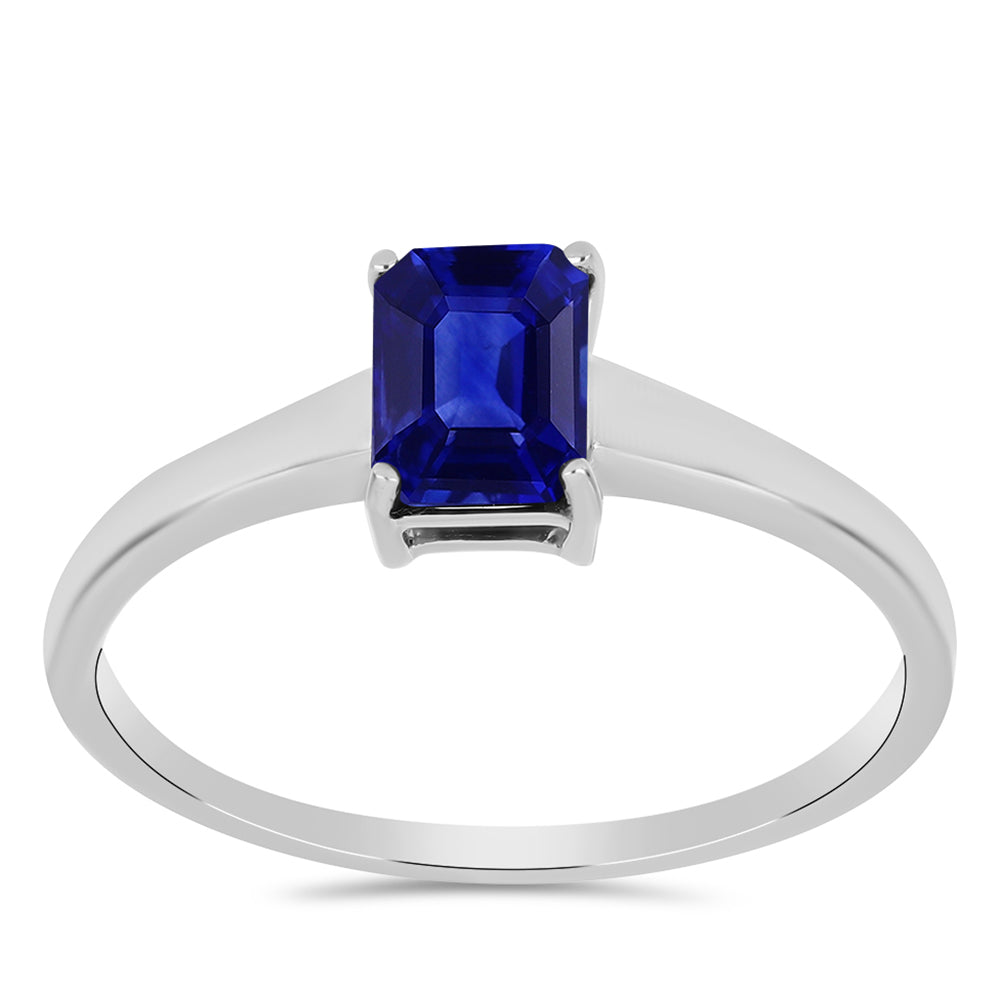 Silberring mit australischem blauem Saphir