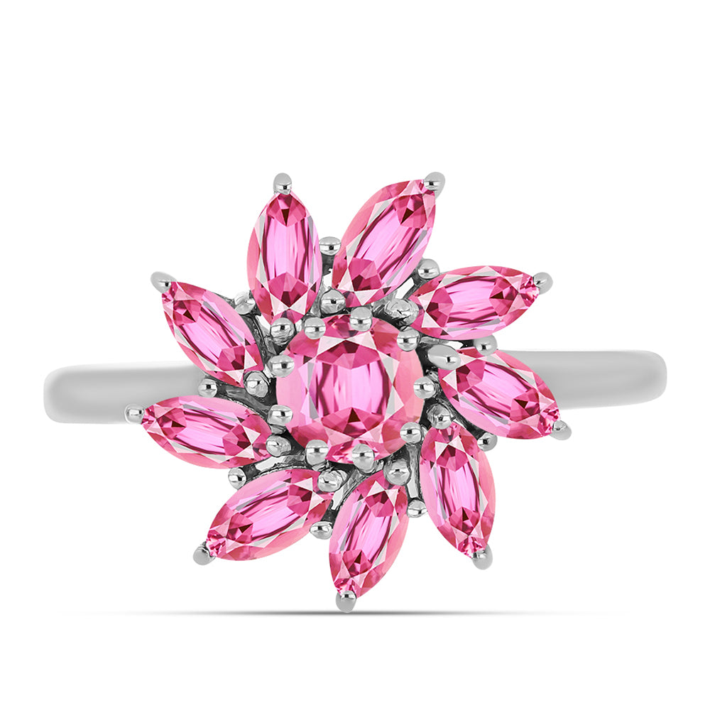 Silberring mit rosafarbenem Turmalin aus Pelmadulla 1