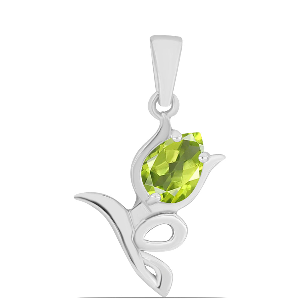 Silberanhänger mit Peridot aus Changbai 1