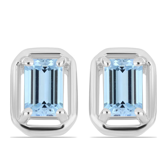 Silberohrringe mit Aquamarin aus Embu County