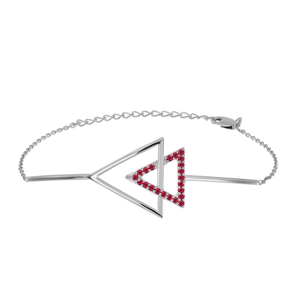 Silberarmband mit Rubin aus Madagaskar 1