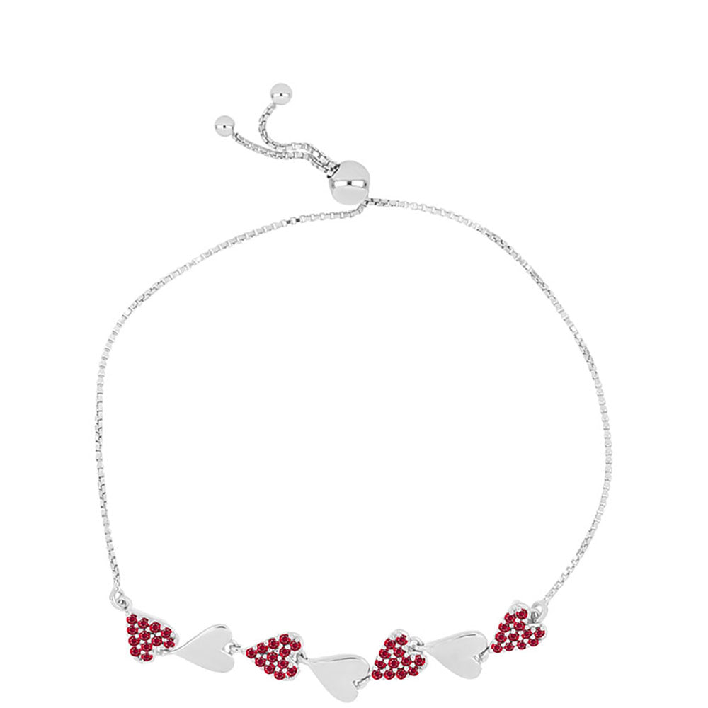 Silberarmband mit Rubin aus Madagaskar