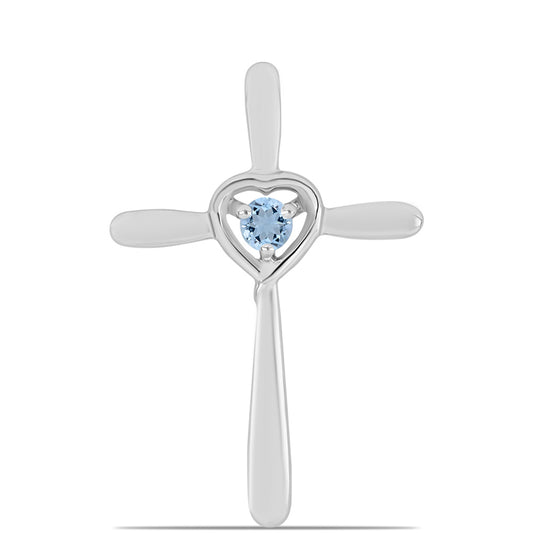 Silberanhänger mit Aquamarin aus Embu County