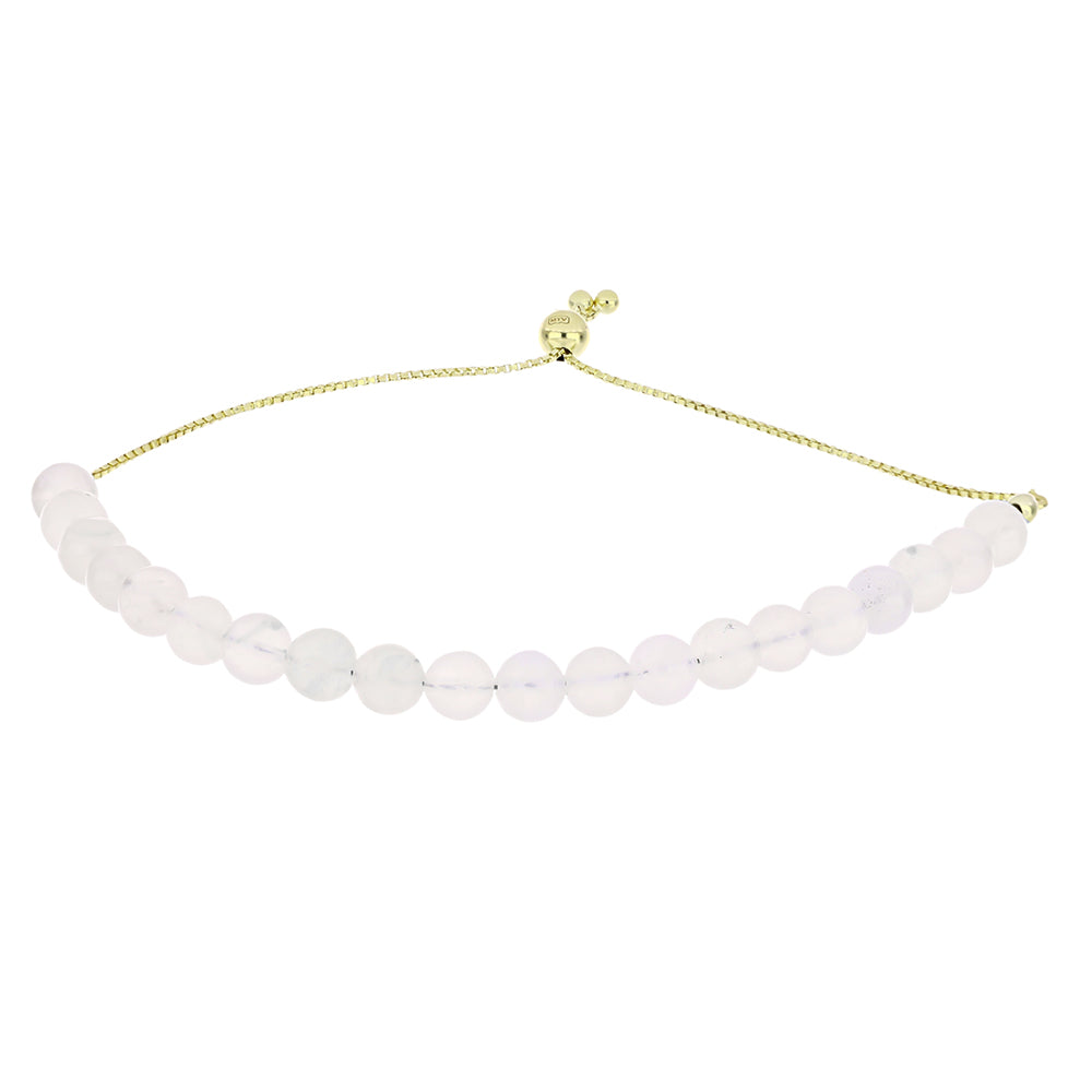 Goldplattiertes Silberarmband mit Regenbogenmondstein