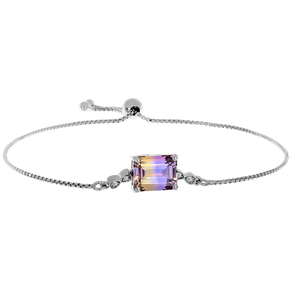Silberarmband mit Anahi Ametrin und weißem Topas