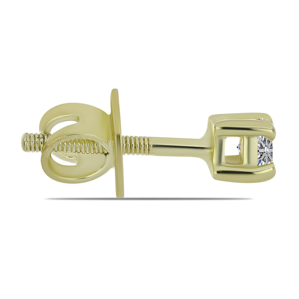 Goldplattierte Silberohrringe mit zertifiziertem laborgezüchteten Diamanten