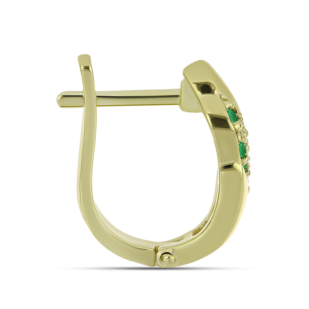 Goldplattierte Silberohrringe mit sambischem Smaragd