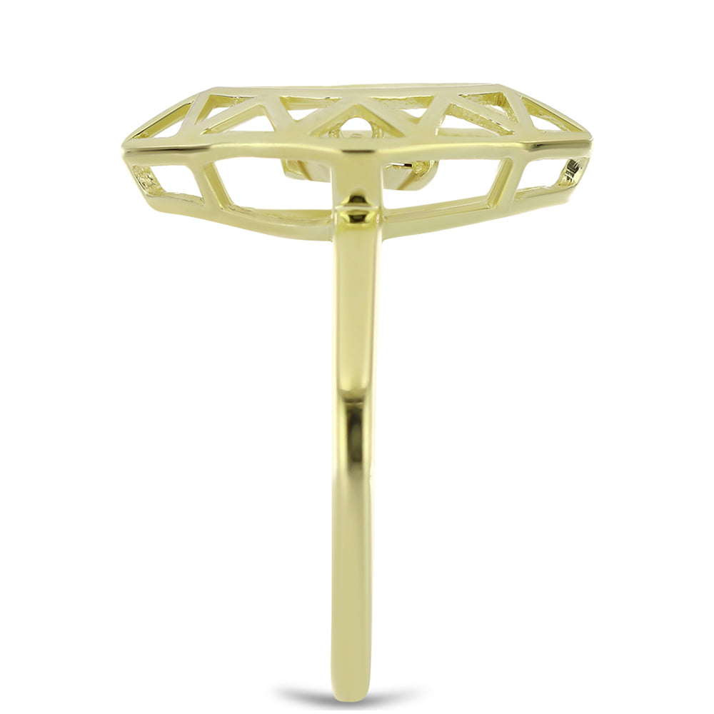 Goldplattierter Silberring mit Cognac-Diamant