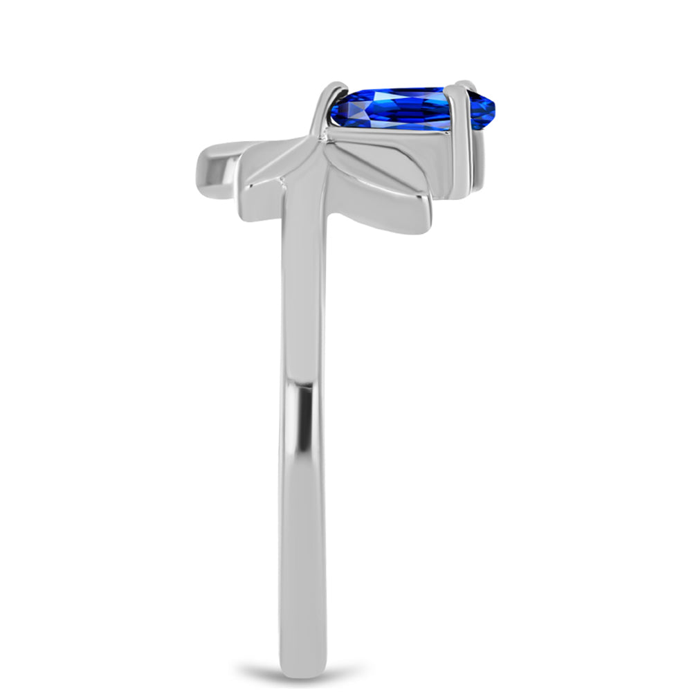 Silberring mit australischem blauem Saphir