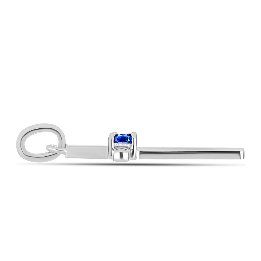 Silberanhänger mit australischem blauem Saphir
