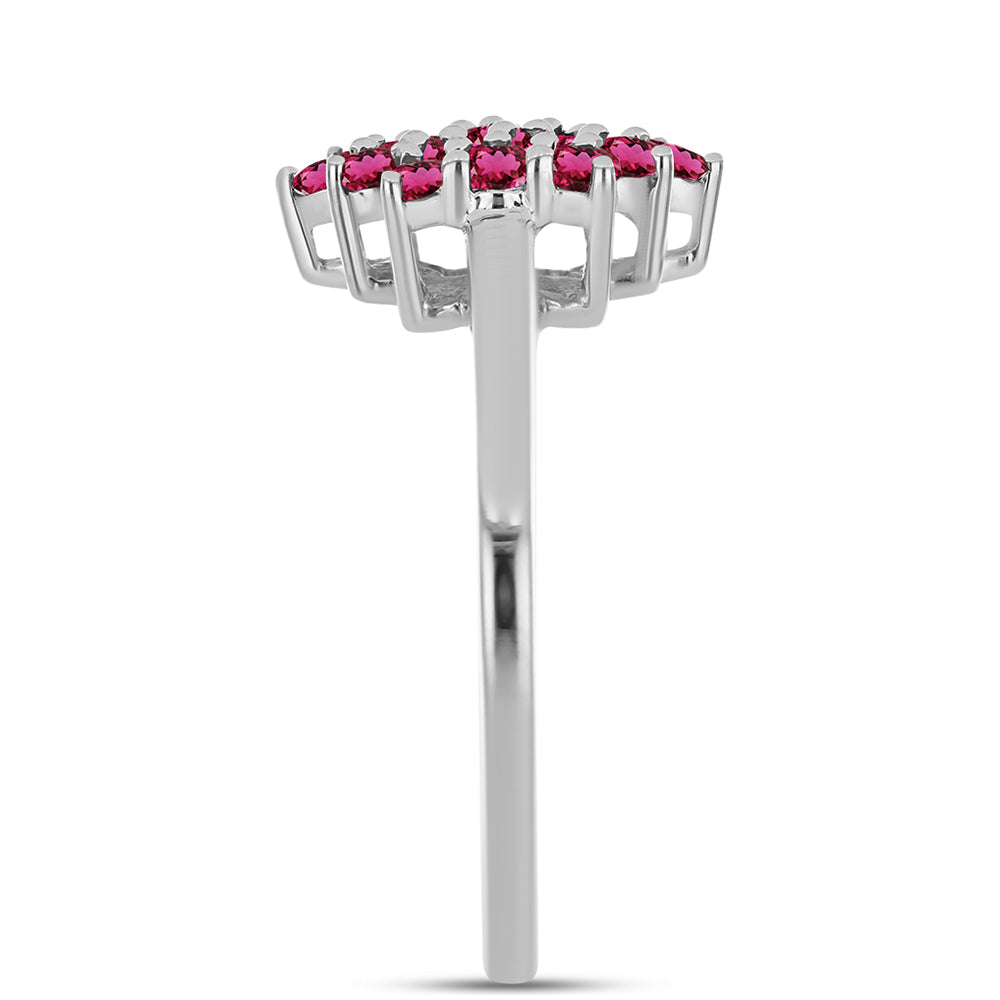 Silberring mit Rubellit aus Cruzeiro