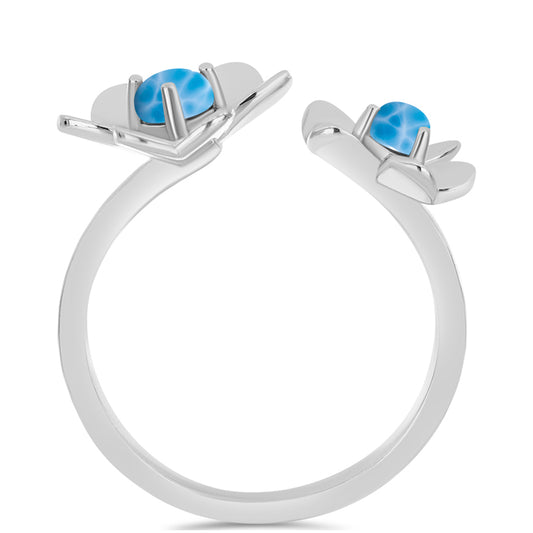 Silberring mit Larimar aus Barahona