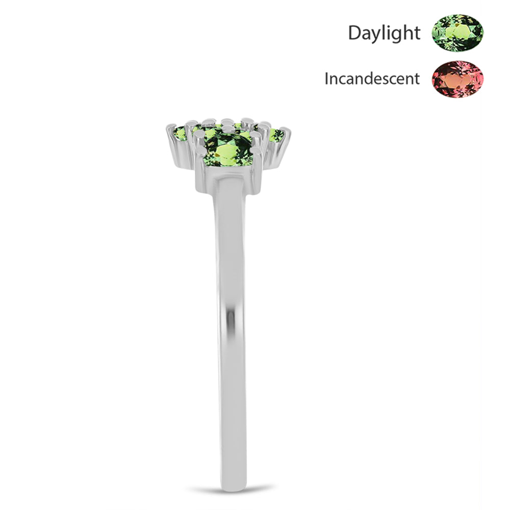 Silberring mit natürlichem Alexandrit