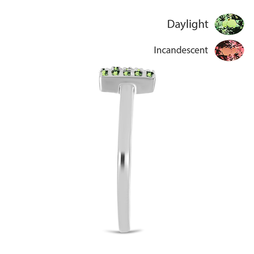 Silberring mit natürlichem Alexandrit