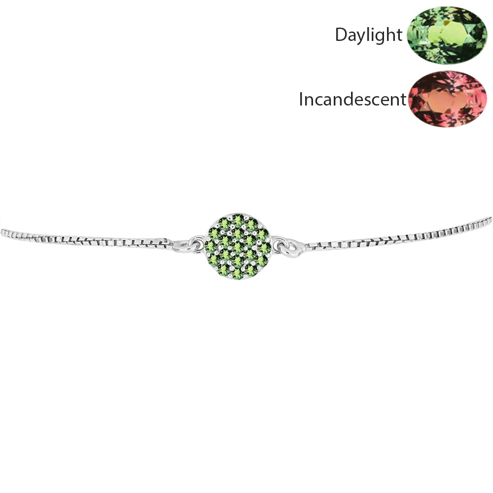 Silberarmband mit natürlichem Alexandrit