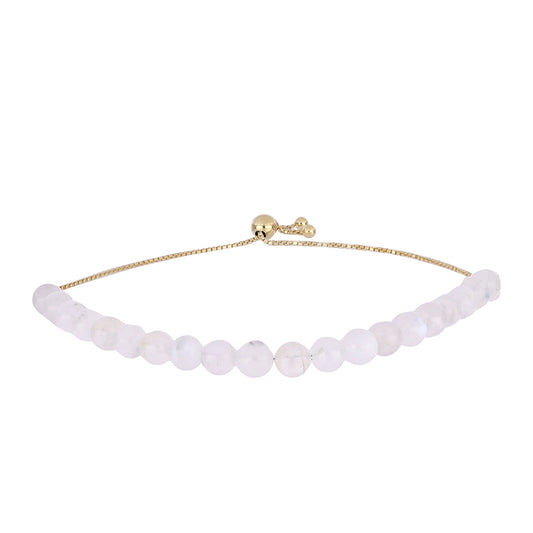 Goldplattiertes Silberarmband mit Regenbogenmondstein