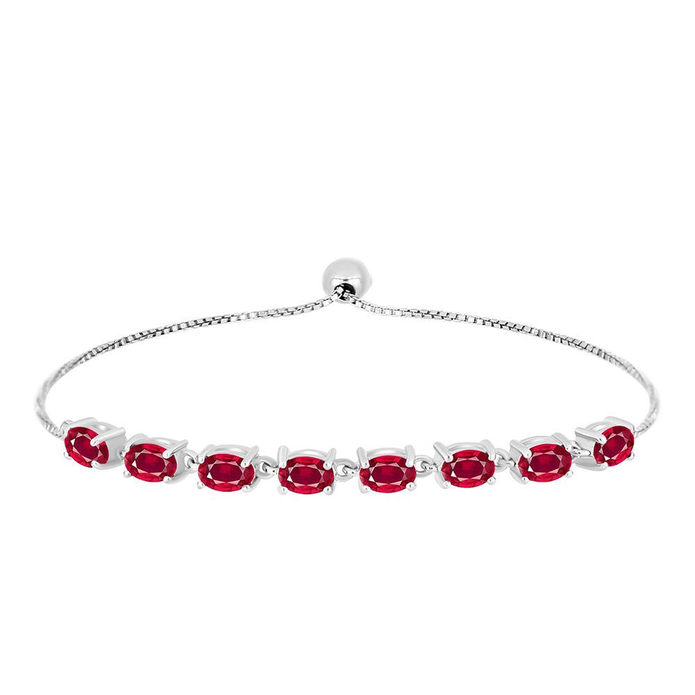 Silberarmband mit Rubin aus Madagaskar