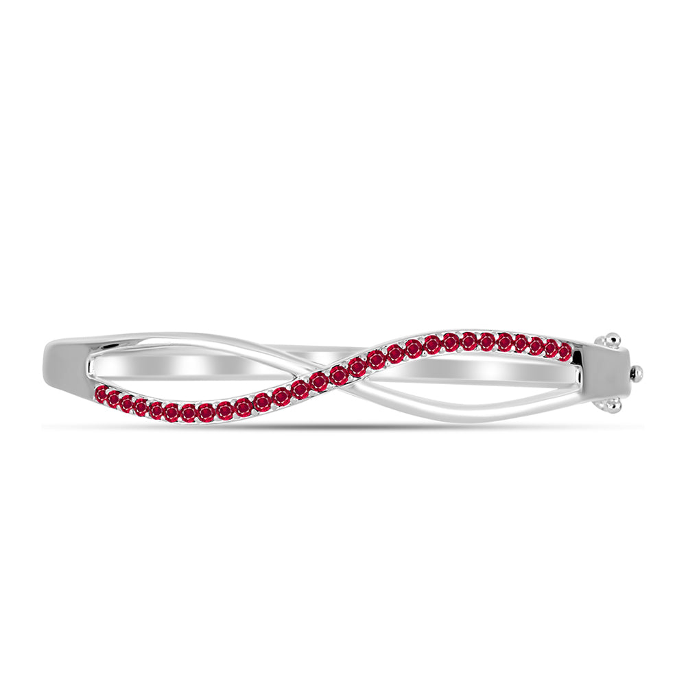 Silberarmreif mit Rubin aus Madagaskar