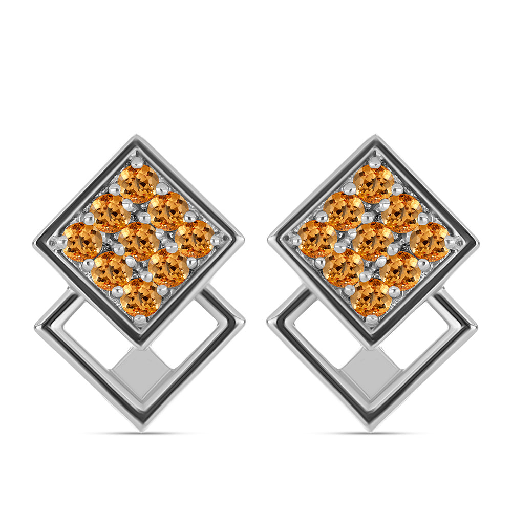 Silberohrringe mit Kaiserlichem Gelben Topas 1