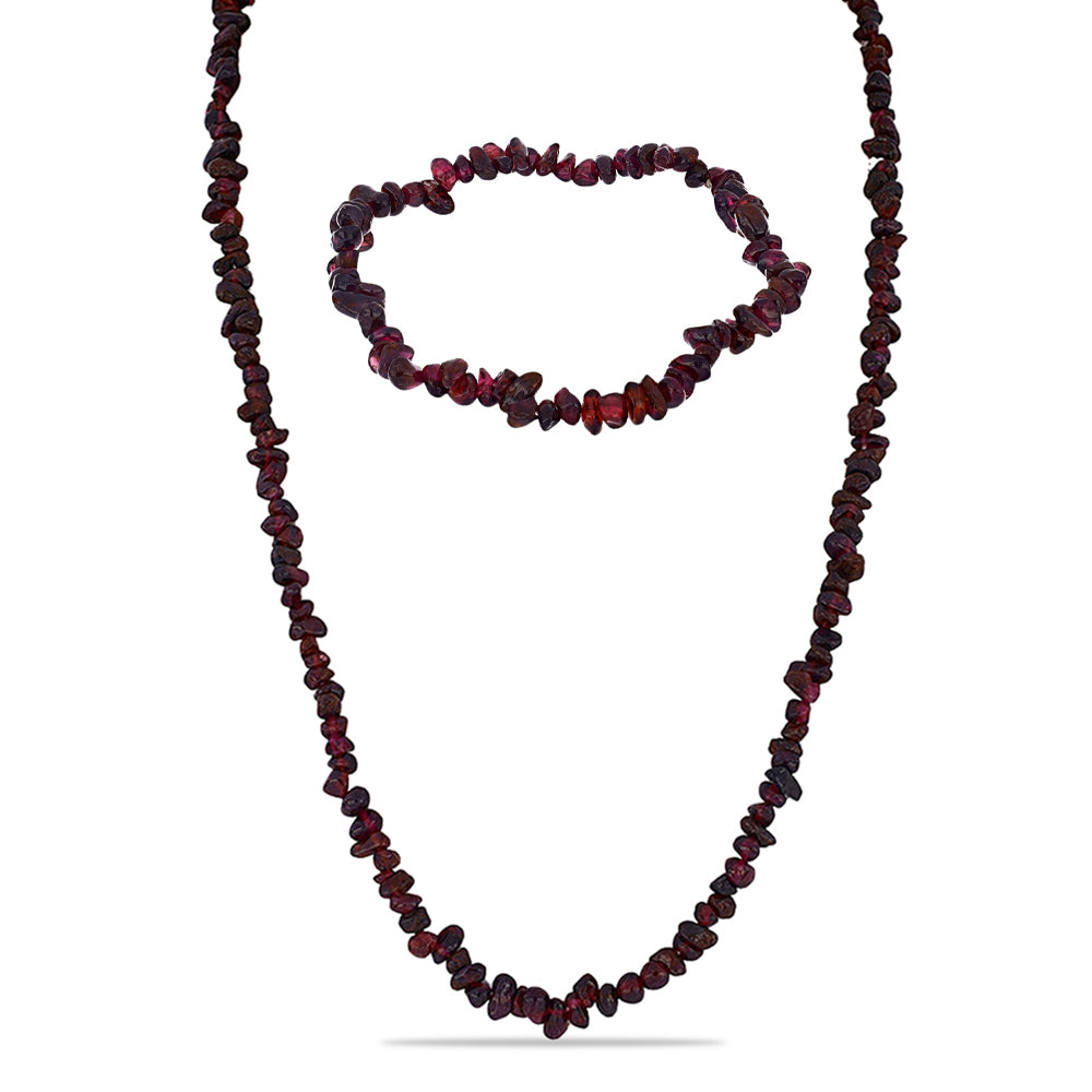 Schmuckgarnitur aus Nugget mit Barton Granat