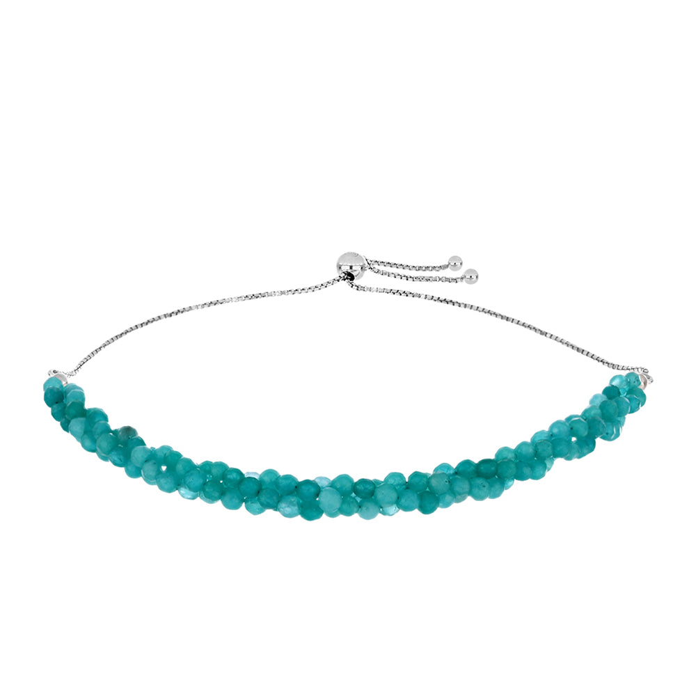 Silberarmband mit Paraiba Quarz