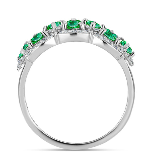 Silberring mit Kijani-Granat