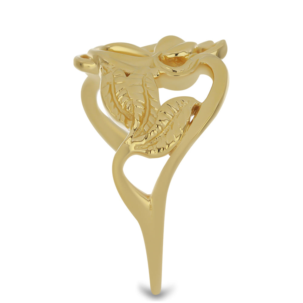 Goldplattierter Silberring mit brasilianischem Smaragd