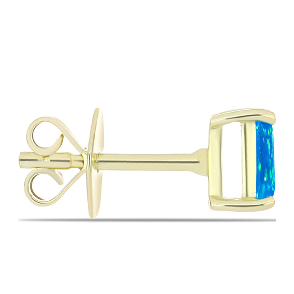 Goldplattierte Silberohrringe mit äthiopischem Paradiese-Opal
