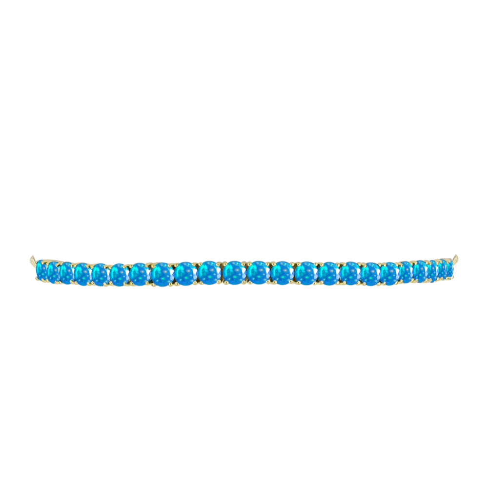 Goldplattiertes Silberarmband mit äthiopischem Paradiese-Opal