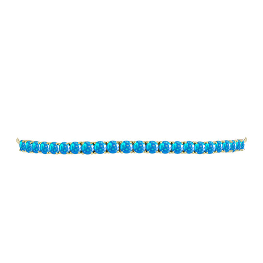 Goldplattiertes Silberarmband mit äthiopischem Paradiese-Opal
