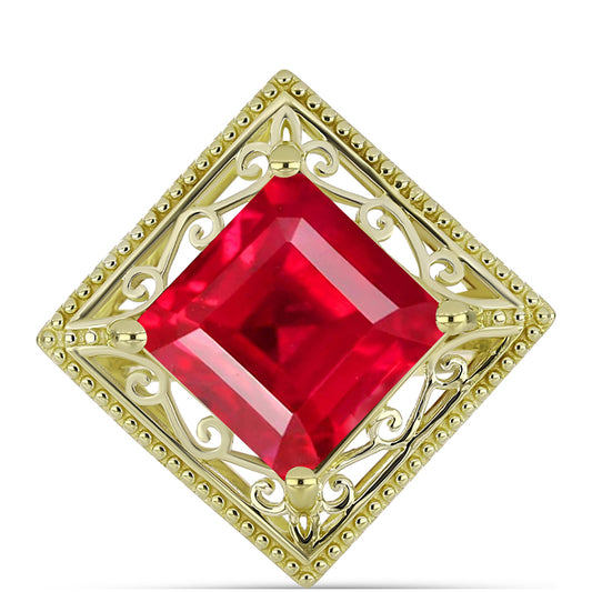 Goldplattierter Silberring mit rotem Achat