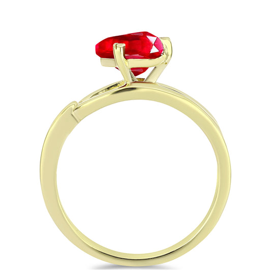 Goldplattierter Silberring mit rotem Achat