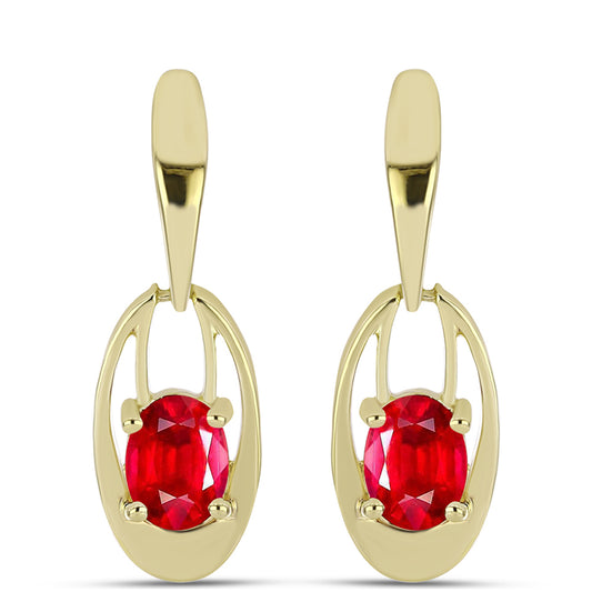 Goldplattierte Silberohrringe mit rotem Achat