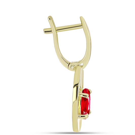 Goldplattierte Silberohrringe mit rotem Achat