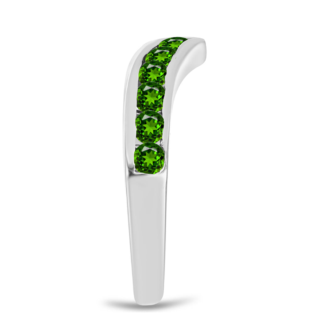 Silberring mit Chromdiopsid