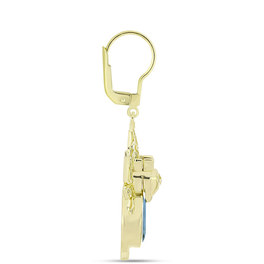 Goldplattierte Silberohrringe mit Labradorit