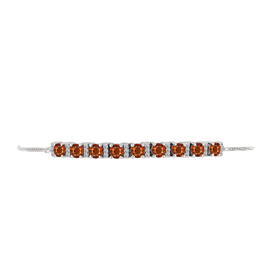 Silberarmband mit Citrin aus Madeira und weißem Topas